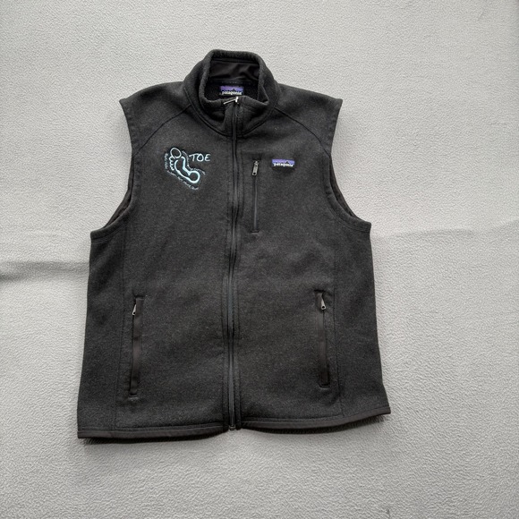 Patagonia Other - Patagonia Better Sweater Vest Mens Large Black Fleece Full Zip TOE Logo Pockets